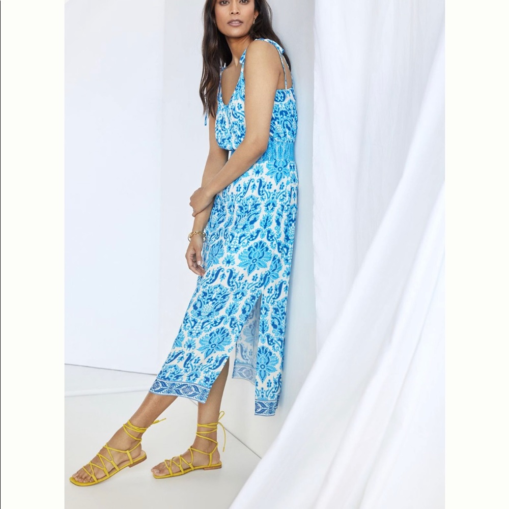 Plenty by Tracy Reese Blue and White Maxi Dress